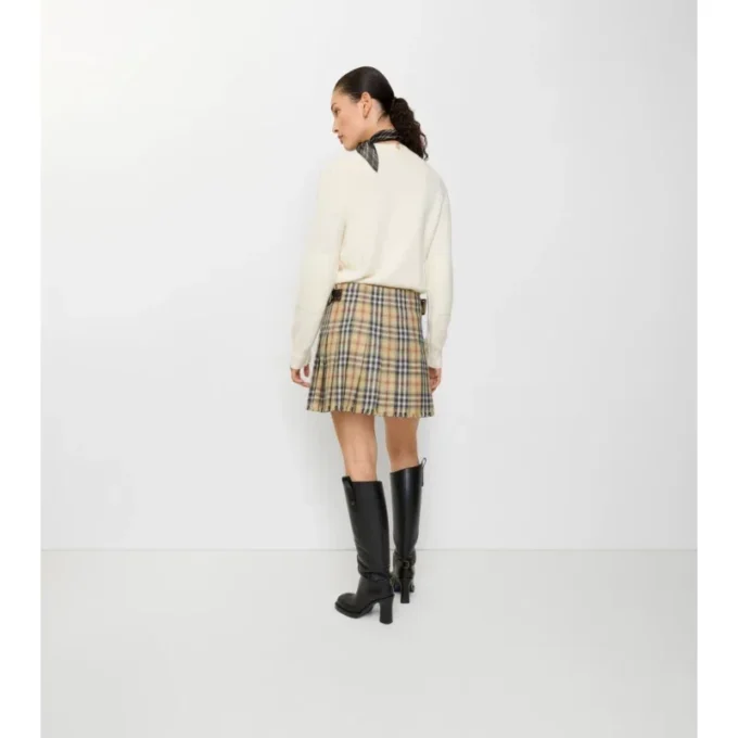 Mini kilt z wełny w kratę Mini kilt z wełny w kratę