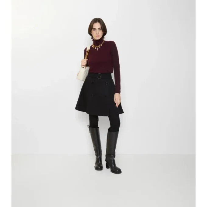 Mini spódniczka trenczowa z Gabardine