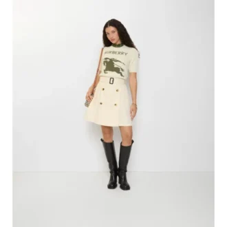 Mini spódniczka trenczowa z Gabardine
