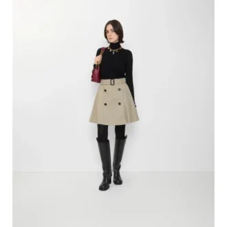 Mini spódniczka trenczowa z Gabardine