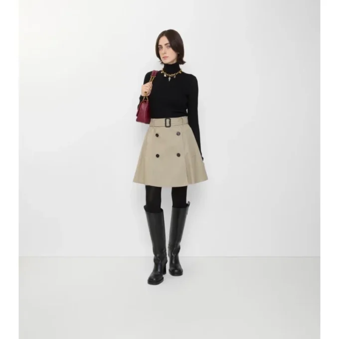 Mini spódniczka trenczowa z Gabardine Mini spódniczka trenczowa z Gabardine
