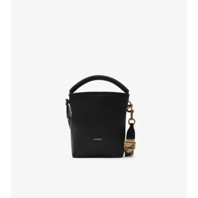 Mini torebka typu bucket z klipsem w kształcie litery B 
