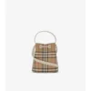 Mini torebka typu bucket z wzorem w kratkę