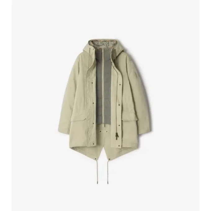 Parka z odpinanym ocieplaczem z mieszanki nylonu