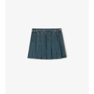 Plisowana mini spódniczka z jeansu