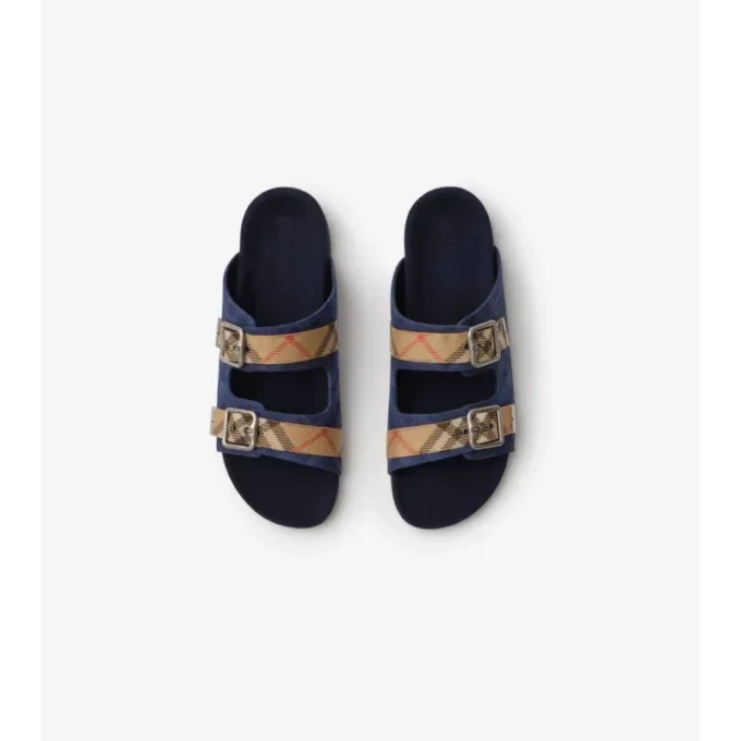 Sandały Urchin z jeansu w kratę Sandały Urchin z jeansu w kratę