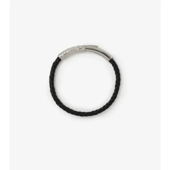 Skórzana bransoletka w kratkę