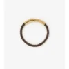 Skórzana bransoletka w kratkę