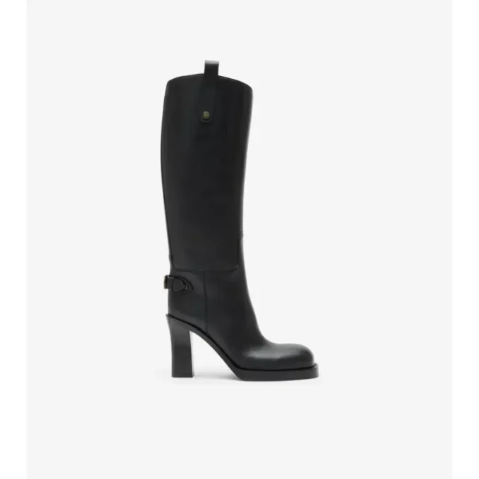 Skórzane buty Cavalier na obcasie