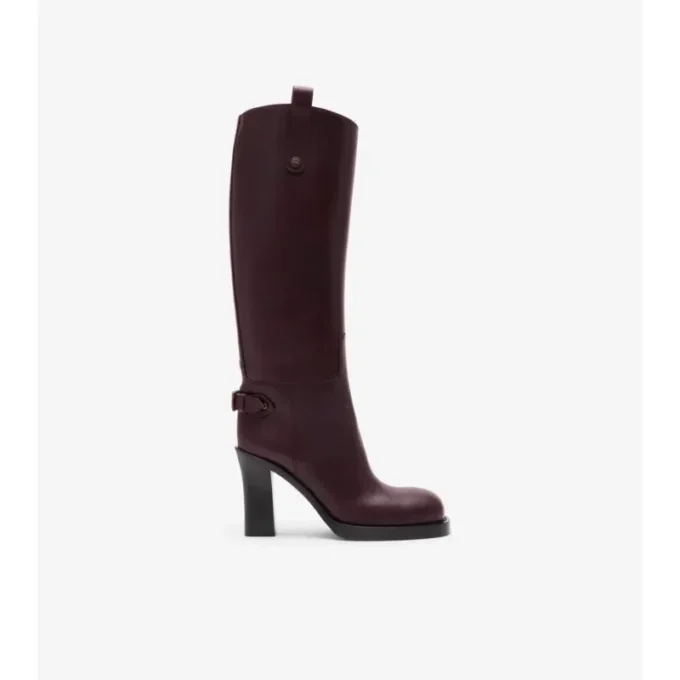 Skórzane buty Cavalier na obcasie