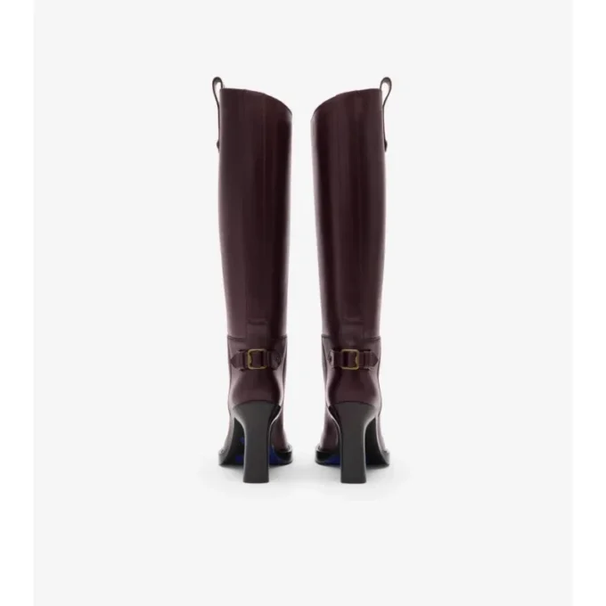 Skórzane buty Cavalier na obcasie
