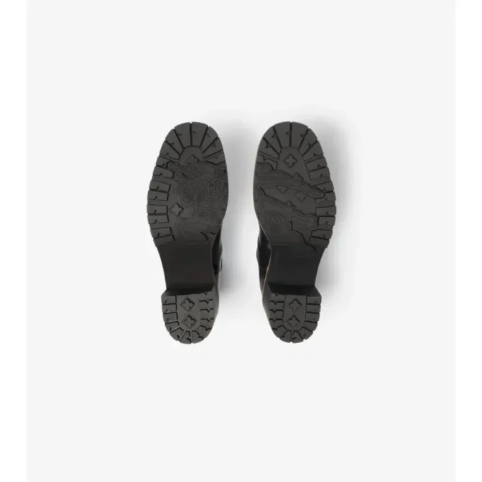 Skórzane buty Chelsea z obcasem typu gravel Skórzane buty Chelsea z obcasem typu gravel