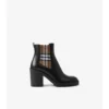 Skórzane buty z panelami w kratkę Skórzane buty z panelami w kratkę