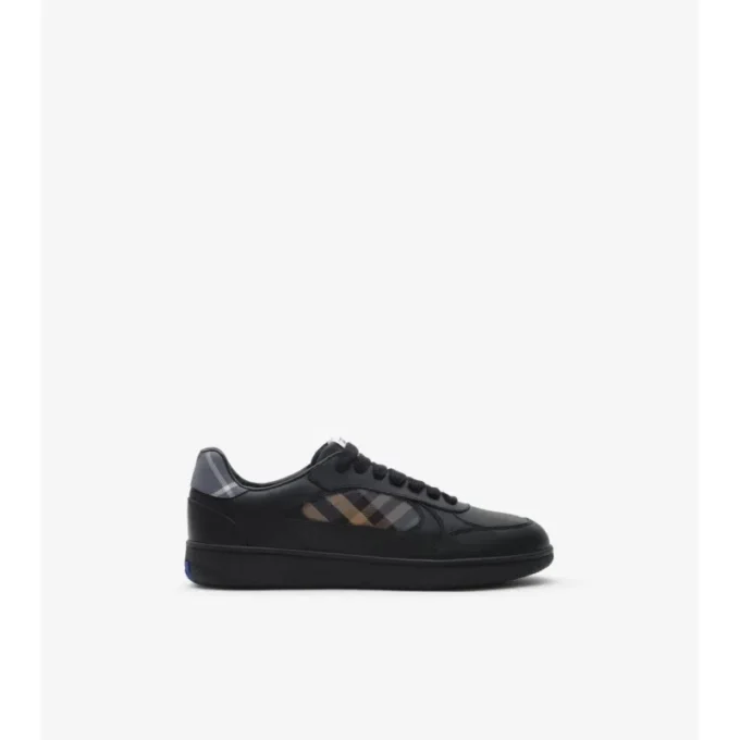 Skórzane Sneakersy Terrace w kratkę 