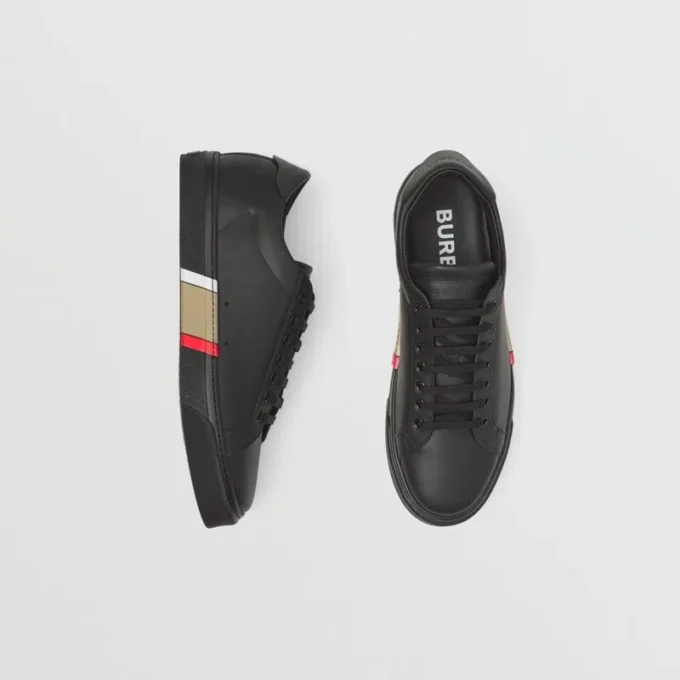Skórzane Sneakersy z paskami Skórzane Sneakersy z paskami