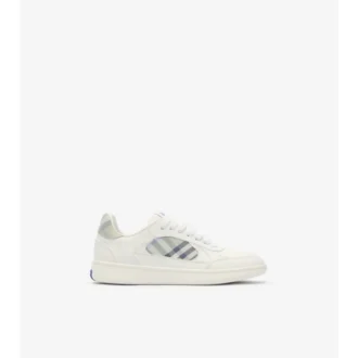 Skórzane Sneakersy z wzorem w kratkę 