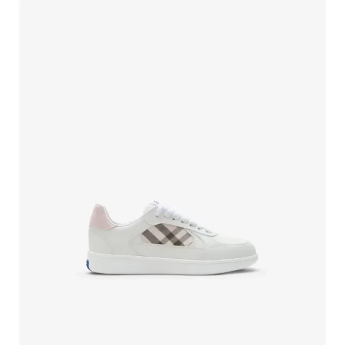 Skórzane Sneakersy z wzorem w kratkę Skórzane Sneakersy z wzorem w kratkę