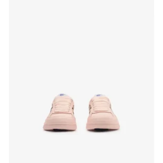 Skórzane Sneakersy z wzorem w kratkę 