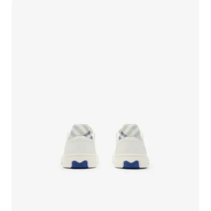Skórzane Sneakersy z wzorem w kratkę 