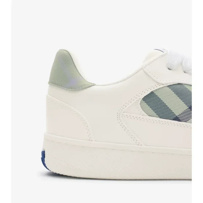 Skórzane Sneakersy z wzorem w kratkę 