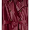 Skórzany Trench Coat Kensington o średniej długości