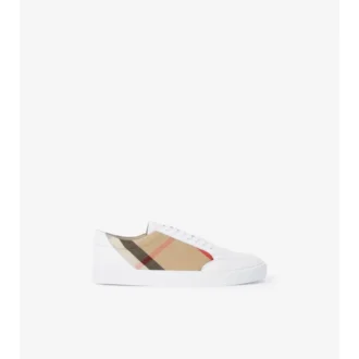 Sneakersy w kratkę i ze skóry