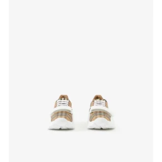 Sneakersy w kratkę i ze skóry