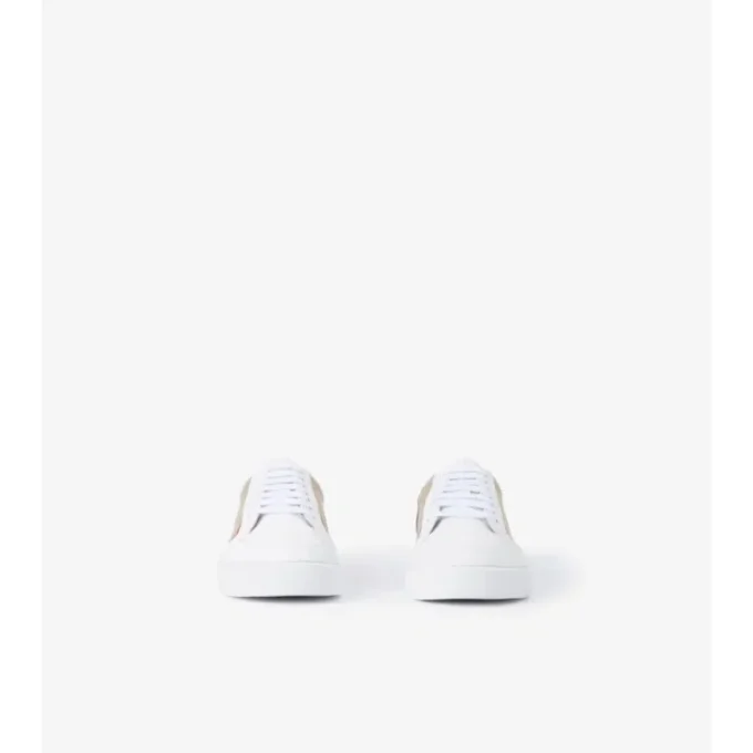 Sneakersy w kratkę i ze skóry