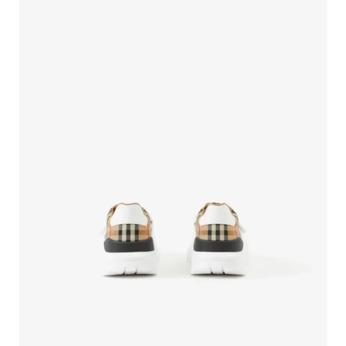 Sneakersy w kratkę i ze skóry