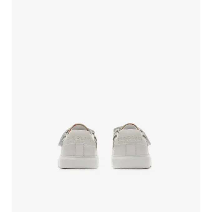 Sneakersy w kratkę i ze skóry Sneakersy w kratkę i ze skóry