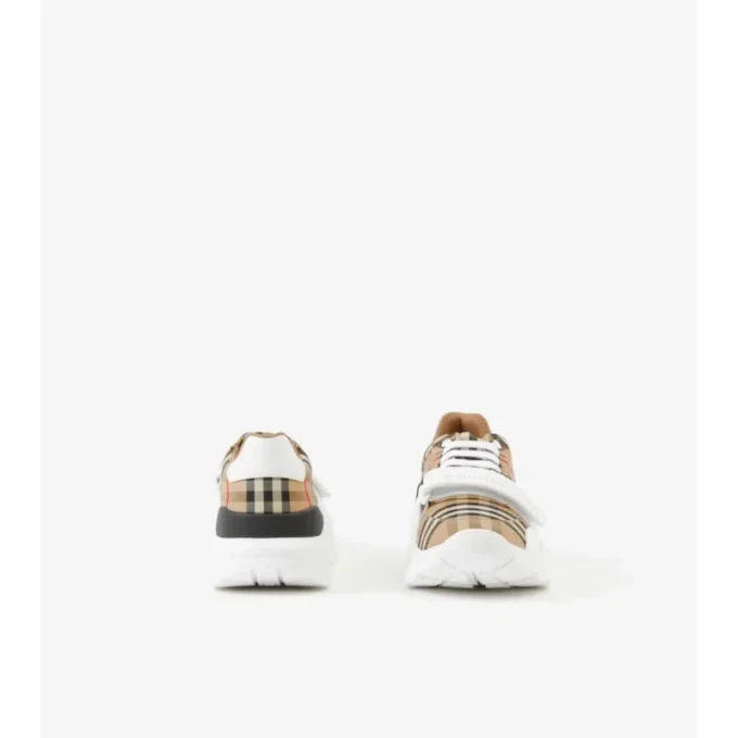 Sneakersy w kratkę i ze skóry