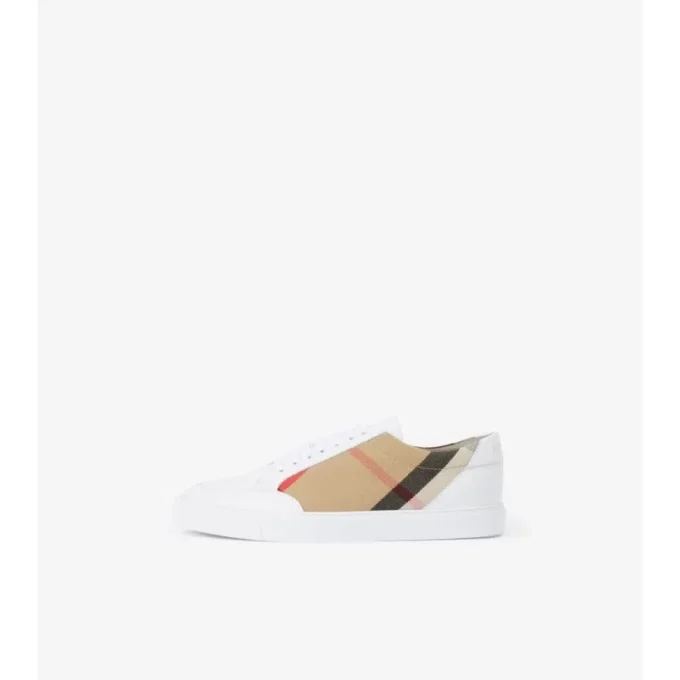 Sneakersy w kratkę i ze skóry