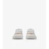 Sneakersy z bawełny w kratę i skóry