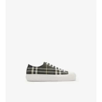 Sneakersy z mieszanki nylonu w kratę
