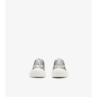 Sneakersy z mieszanki nylonu w kratę