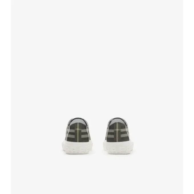 Sneakersy z mieszanki nylonu w kratę