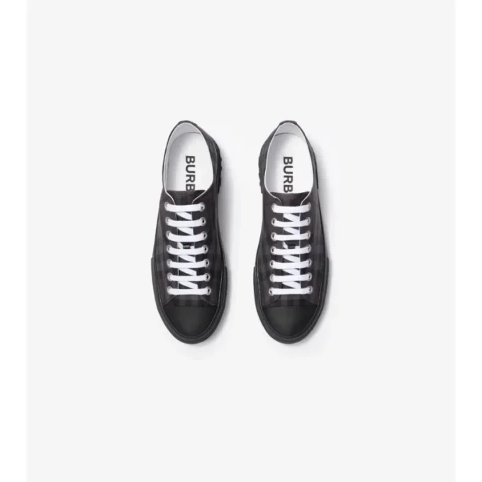Sneakersy z mieszanki nylonu w kratę Sneakersy z mieszanki nylonu w kratę