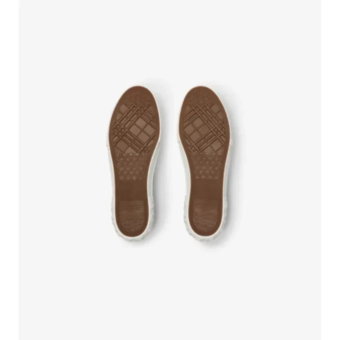 Sneakersy z mieszanki nylonu w kratę