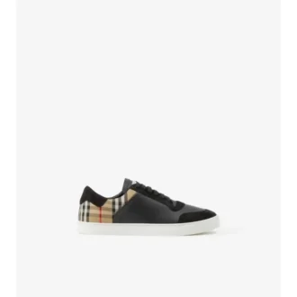 Sneakersy ze skóry, zamszu i w kratkę