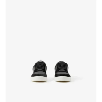 Sneakersy ze skóry, zamszu i w kratkę