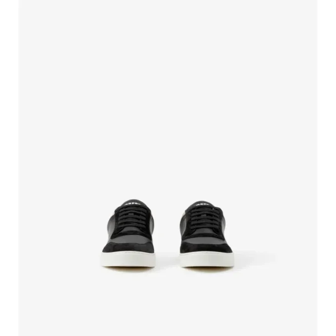 Sneakersy ze skóry, zamszu i w kratkę Sneakersy ze skóry, zamszu i w kratkę