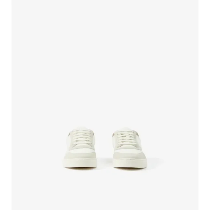 Sneakersy ze skóry, zamszu i w kratkę Sneakersy ze skóry, zamszu i w kratkę