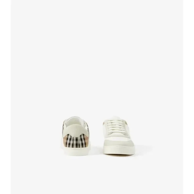 Sneakersy ze skóry, zamszu i w kratkę Sneakersy ze skóry, zamszu i w kratkę