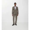 Spodnie z wełny typu „sharkskin” Spodnie z wełny typu „sharkskin”