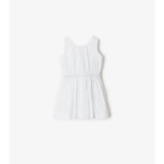 Sukienka bawełniana z wykończeniem w kratę