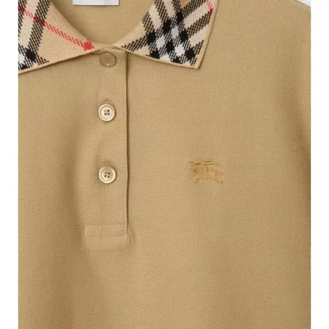 Sukienka polo z bawełny z kołnierzem w kratę Sukienka polo z bawełny z kołnierzem w kratę