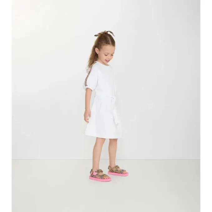 Sukienka z bawełny w kratkę w formie T-shirta Sukienka z bawełny w kratkę w formie T-shirta