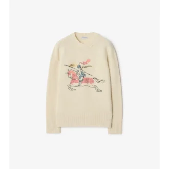 Sweter EKD z wełny i kaszmiru z haftem krzyżykowym Sweter EKD z wełny i kaszmiru z haftem krzyżykowym