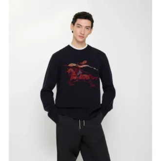 Sweter EKD z wełny i kaszmiru z haftem krzyżykowym