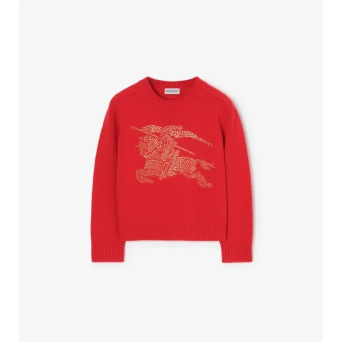 Sweter EKD z wełny z kryształkami Sweter EKD z wełny z kryształkami